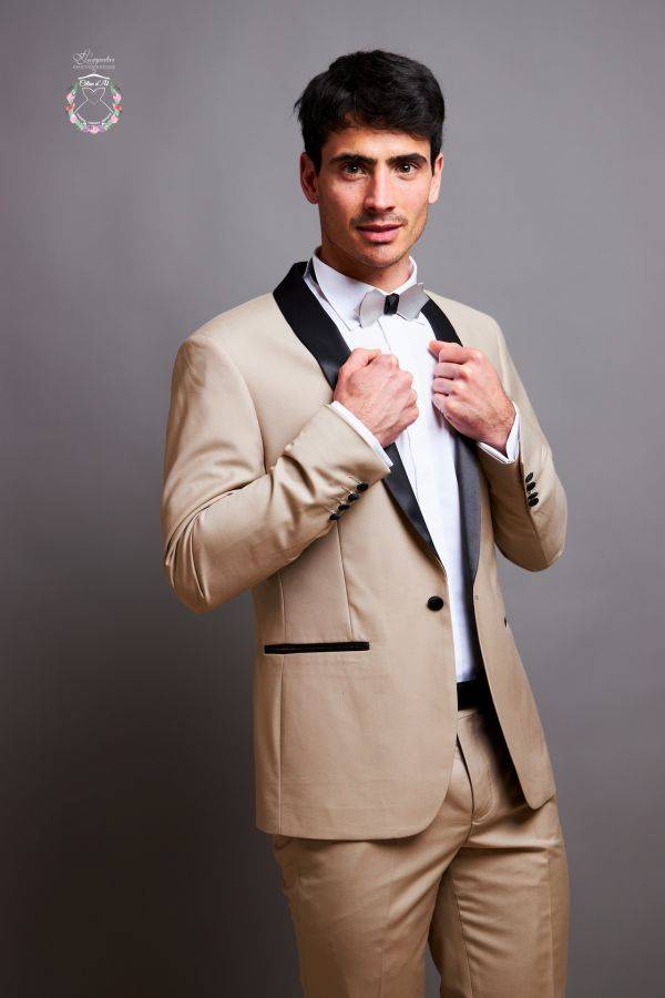 Costume 1101 Beige et Noir - Boutique Céline d'Al à Bolbec 76210