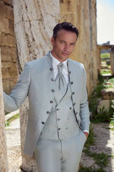 Costume Lugano Vert Adimo pour cérémonie - Boutique Céline d'Al à Bolbec 76210