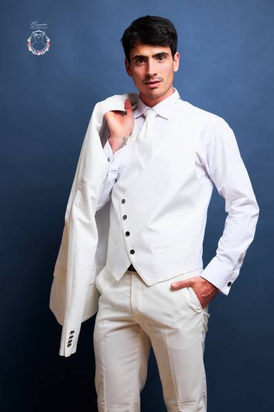 Costume Bomonti Ivoire gilet - Boutique Céline d'Al à Bolbec 76210