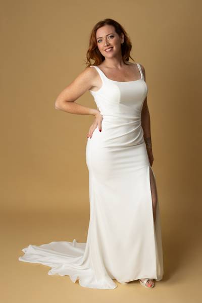 Robe de Mariée Cassia fourreau - Boutique Céline d'Al à Bolbec 76210