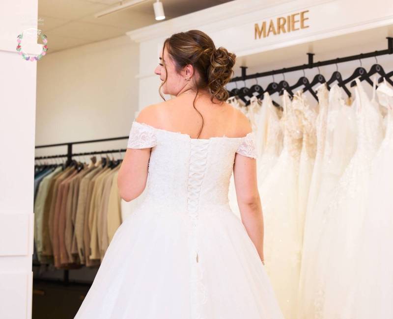 Robe de Mariée Erine dos - Céline d'Al à Bolbec 76210