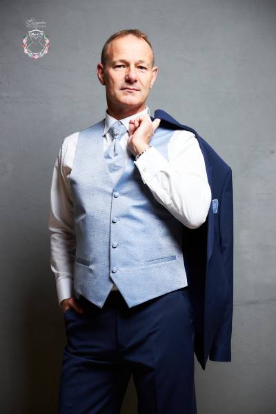 Costume Frontera Bleu gilet - Boutique Céline d'Al à Bolbec 76210