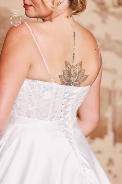 Robe de Mariée Giselle dos - Boutique Céline d'Al à Bolbec 76210