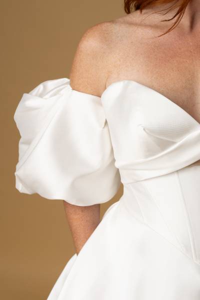 Robe de Mariée Gitte Mikado - Boutique Céline d'Al à Bolbec 76210