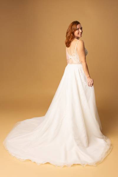 Robe de Mariée Lerodea traine - Boutique Céline d'Al à Bolbec 76210