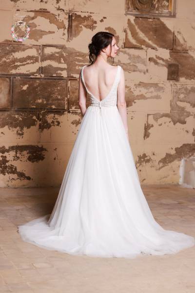 Robe de Mariée Margo dos - Boutique Céline d'Al à Bolbec 76210