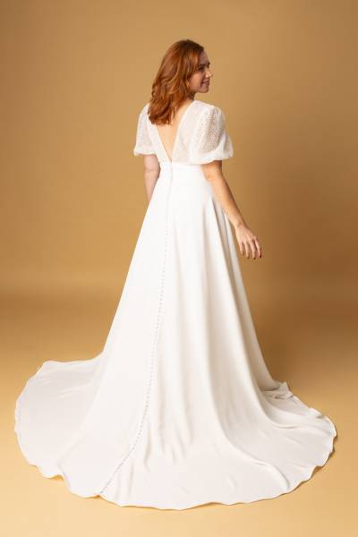 Robe de Mariée Maria traîne - Boutique Céline d'Al à Bolbec 76210