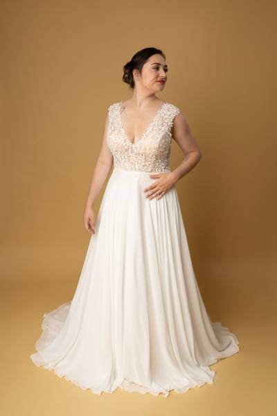 Robe de Mariée Naomi Couture Nuptiale - Boutique Céline d'Al à Bolbec 76210