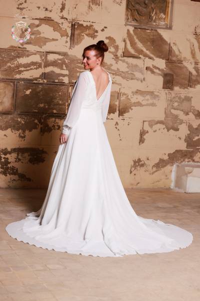 Robe de Mariée Olympe style empire - Boutique Céline d'Al en Seine Maritime 76