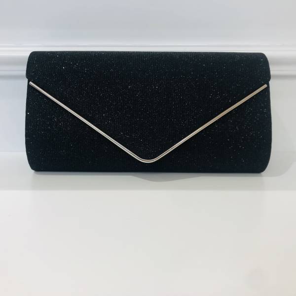 Pochette noire paillette - Boutique Céline d'Al à Bolbec 76210