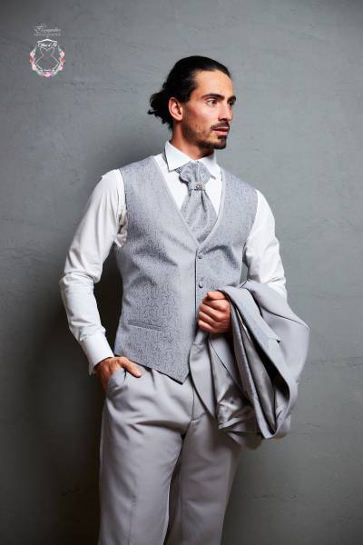 Costume Randa Gris Clair gilet - Boutique Céline d'Al à Bolbec 76210