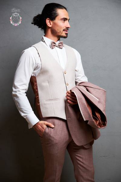 Costume Rio Camel gilet - Boutique Céline d'Al à Bolbec 76210