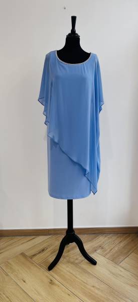 Robe Bleu Ciel Voilage Frank Lyman - Boutique Céline d'Al à Bolbec 76210
