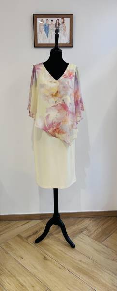 Robe jaune fleurie Frank Lyman pour cérémonie - Boutique Céline d'Al à Bolbec 76210