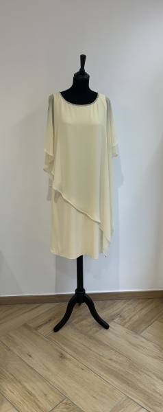 Robe Jaune Pâle en voilage FranK Lyman - Boutique Céline d'Al à Bolbec 76210
