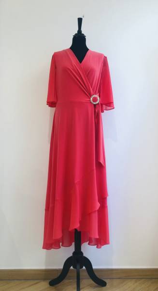 Robe Corail mi-longue Joseph Ribkoff - Boutique Céline d'Al à Bolbec 76210