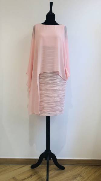 Robe Rose avec voilage Joseoh Ribkoff - Boutique Céline d'Al à Bolbec 76210