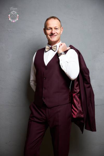 Costume SM11 Bordeaux gilet - Boutique Céline d'Al à Bolbec 76210