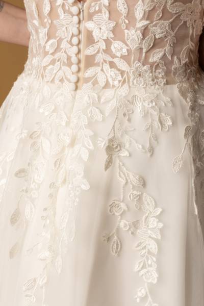 Robe de Mariée Soleda dos - Boutique Céline d'Al à Bolbec 76210