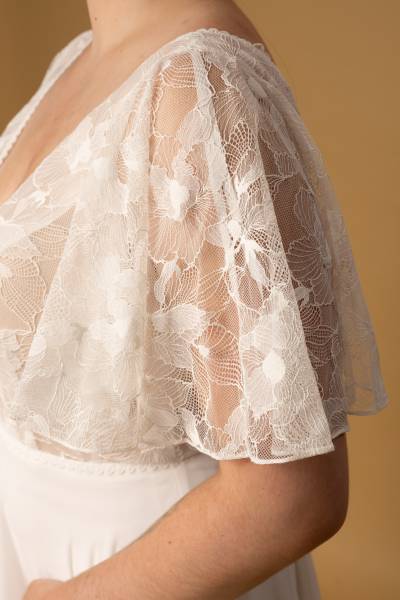 Robe de Mariée Varda manches - Boutique Céline d'Al à Bolbec 76210