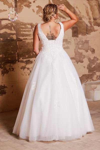 Robe de Mariée Zoé dos - Boutique Céline d'Al à Bolbec 76210