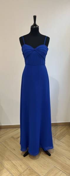 Robe longue bleu royal en mousseline Susana Rivieri - Boutique Céline d'Al à Bolbec 76210