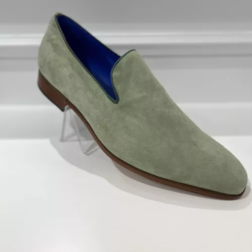 Chaussures SEBB Light Green Suede